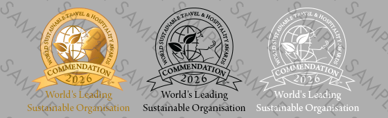 World Sustainable Travel & Hospitality Awards commendation shield sample