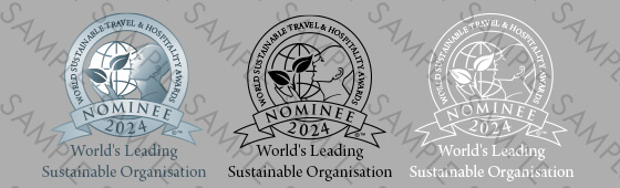 World Sustainable Travel & Hospitality Awards Nominee shield sample