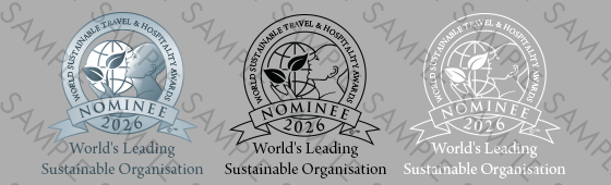 World Sustainable Travel & Hospitality Awards Nominee shield sample