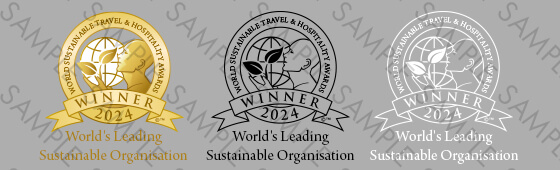 World Sustainable Travel & Hospitality Awards winner shield sample
